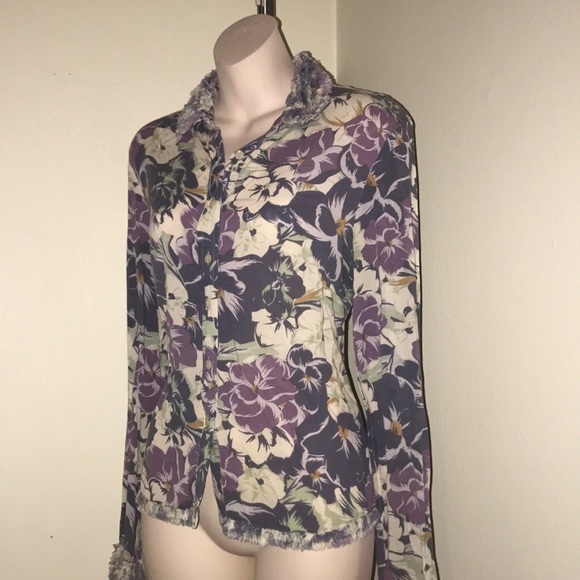 Odille Anthropologie floral button down blouse - Picture 13 of 14